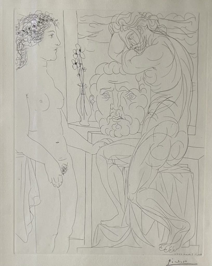 Etching made by Pablo Picasso