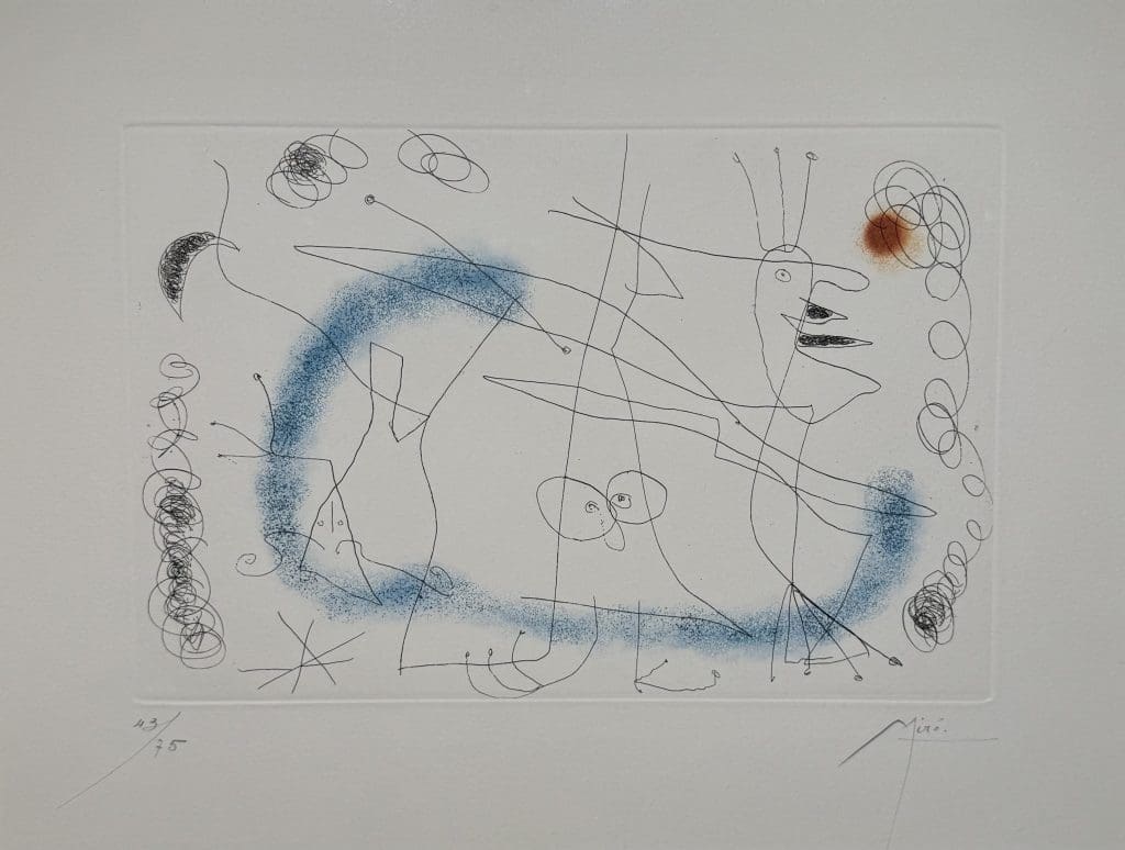 etching by joan miro