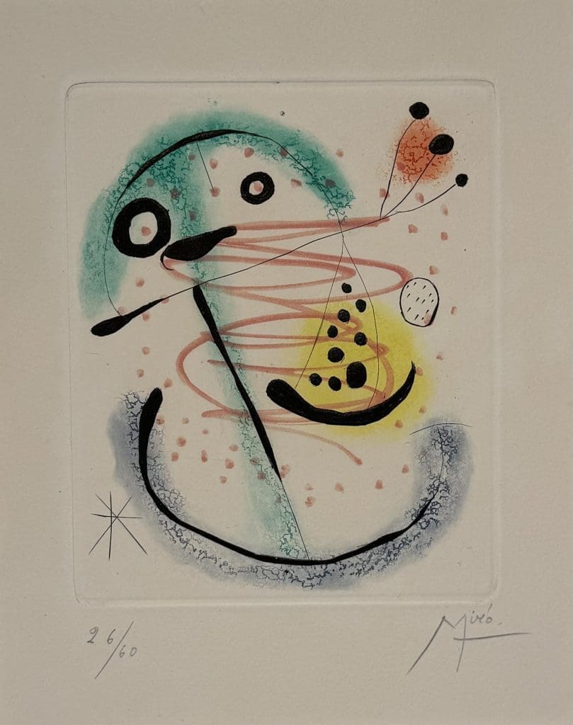 Etching by Joan Miro