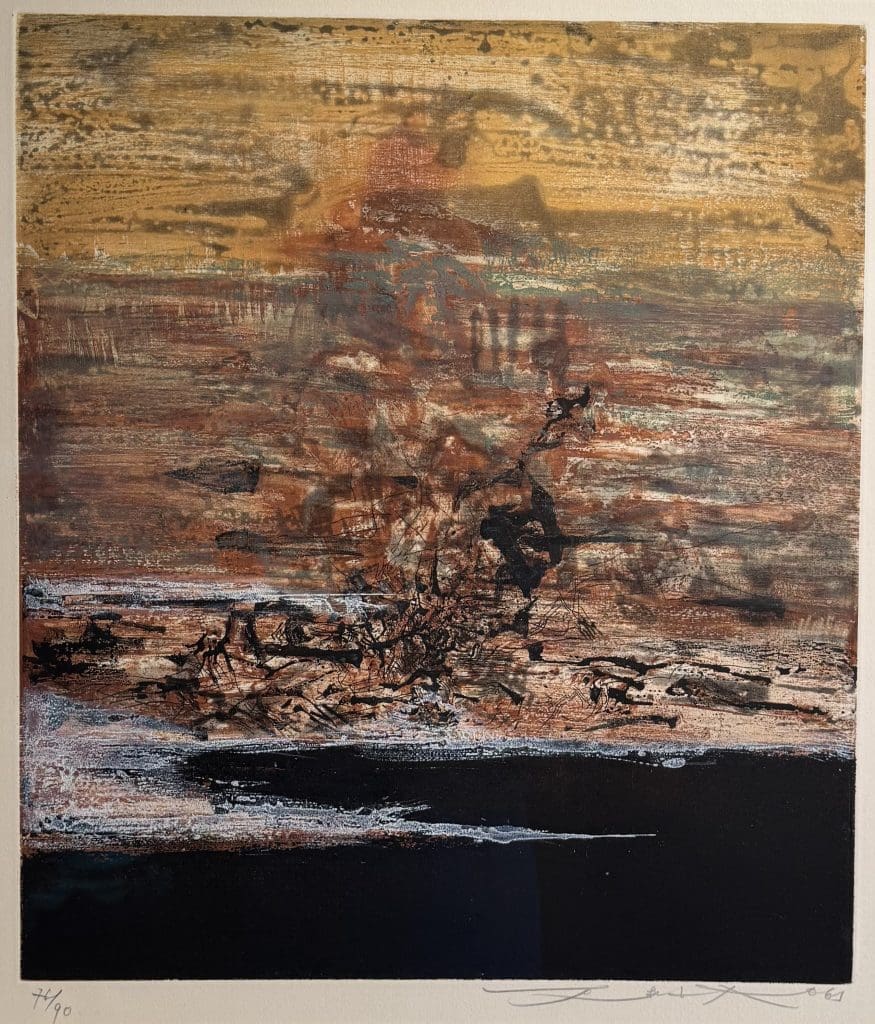 etching by Zao wou ki